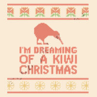 Kiwi Christmas - Medium Calico Santa Sack Design