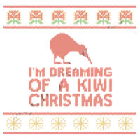 Kiwi Christmas - Womens Crop Tee Design