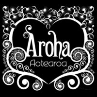 Aroha Aotearoa - Womens Maple Organic Tee Design