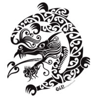 Taniwha Dragon - Men's Authentic Singlet  Design