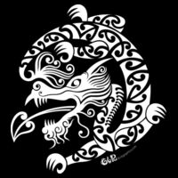 Taniwha Dragon - Womens Mika Organic Long Sleeved Dress Design