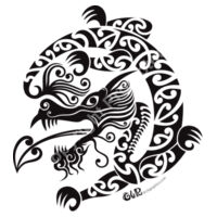 Taniwha Dragon - Kids Youth T shirt  Design