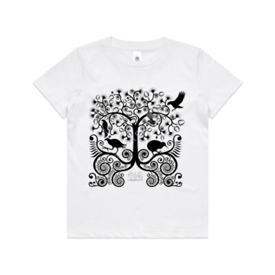 NZ Native Birds - Kids Youth T shirt Thumbnail