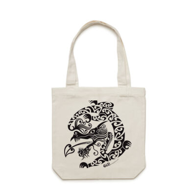Taniwha Dragon - cotton canvas bag Thumbnail