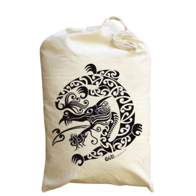 Taniwha Dragon - medium santa sack with pullcord Thumbnail