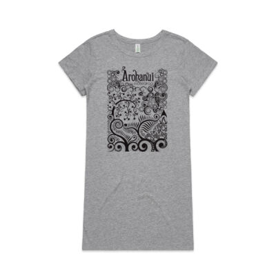 Arohanui Aotearoa - Womens Mika Organic Short Sleeved Dress Thumbnail