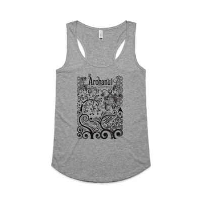 Arohanui Aotearoa - Womens Yes Racerback Singlet Thumbnail