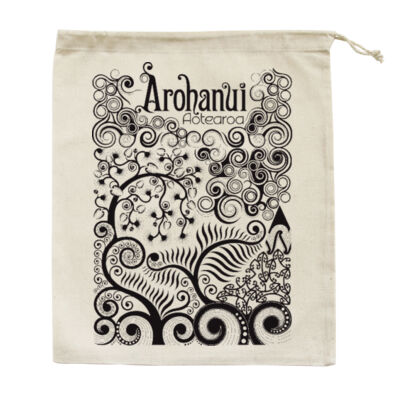 Arohanui Aotearoa - Medium Calico Bag Thumbnail