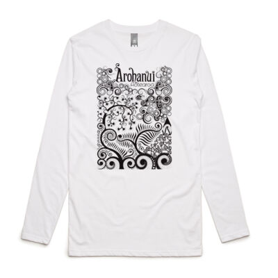 Arohanui Aotearoa - Mens Ink Longsleeve Tee Thumbnail