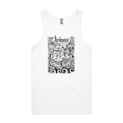 Arohanui Aotearoa - Mens Lowdown Singlet Thumbnail