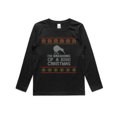 Kiwi Christmas - Kids Longsleeve Tee Thumbnail