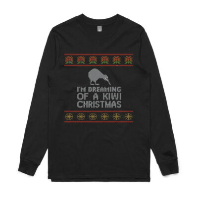 Kiwi Christmas - Mens Base Longsleeve Tee Thumbnail