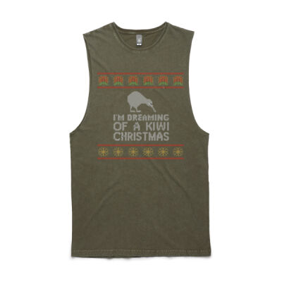Kiwi Christmas - Unisex Stone Wash Barnard Tank Thumbnail