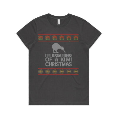 Kiwi Christmas - Womens Faded Tee Thumbnail