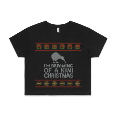 Kiwi Christmas - Womens Crop Tee Thumbnail