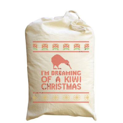Kiwi Christmas - Medium Calico Santa Sack Thumbnail