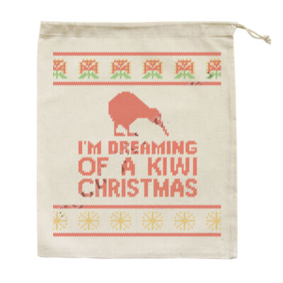 Kiwi Christmas - Medium Calico Bag Thumbnail