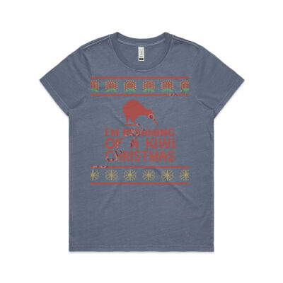 Kiwi Christmas - Womens Faded Tee Thumbnail