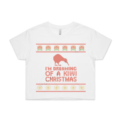 Kiwi Christmas - Womens Crop Tee Thumbnail