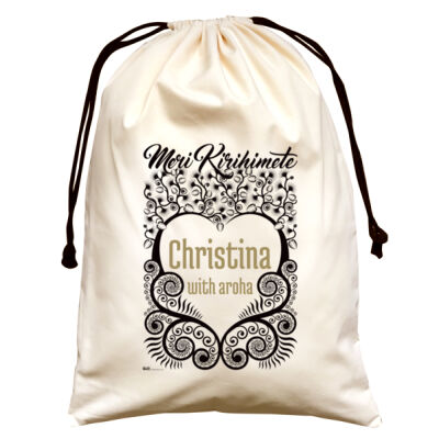 Meri Kirihimete  - Large Canvas Santa Sack Thumbnail