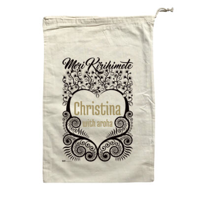 Meri Kirihimete  - Large Calico Bag Thumbnail