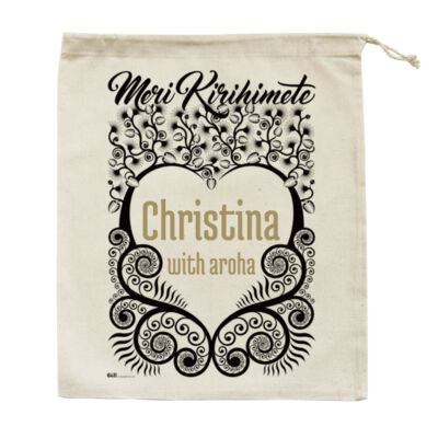 Meri Kirihimete  - Medium Calico Bag Thumbnail