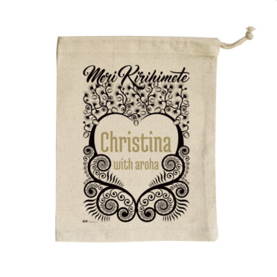 Meri Kirihimete  - Small Calico Bag Thumbnail