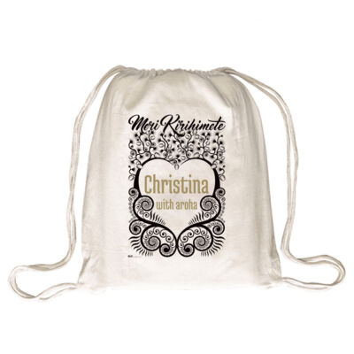 Meri Kirihimete  - Drawstring Backpack Thumbnail