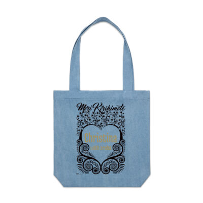 Meri Kirihimete  - Denim Carrie Tote Thumbnail