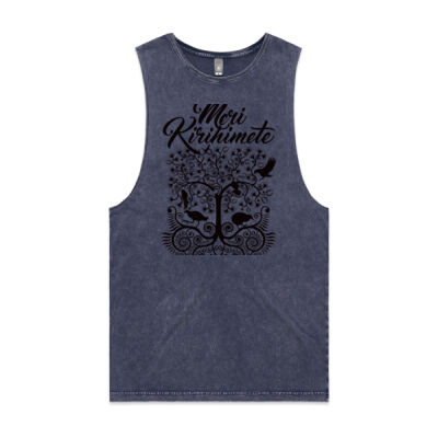 Meri Kirihimete - Unisex Stone Wash Barnard Tank Thumbnail