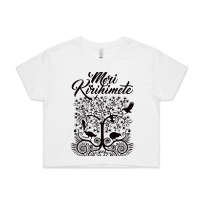 Meri Kirihimete - Womens Crop Tee Thumbnail