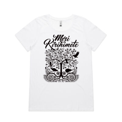 Meri Kirihimete - Womens Shallow Scoop Tee Thumbnail