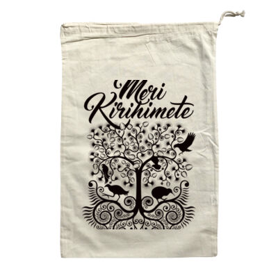 Meri Kirihimete - Large Calico Bag Thumbnail