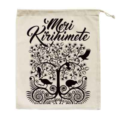 Meri Kirihimete - Medium Calico Bag Thumbnail