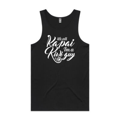 Ka pai Kiwi guy - Mens Lowdown Singlet Thumbnail