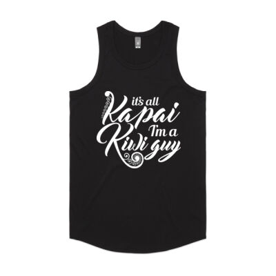 Ka pai Kiwi guy - Mens Authentic Singlet Thumbnail