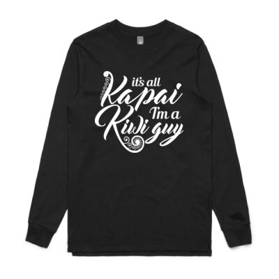 Ka pai Kiwi guy - Mens Base Longsleeve Tee Thumbnail