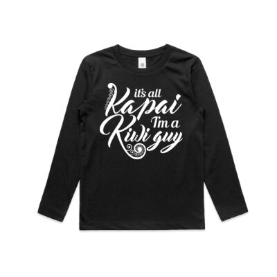 Ka pai Kiwi guy - Kids Longsleeve Tee Thumbnail