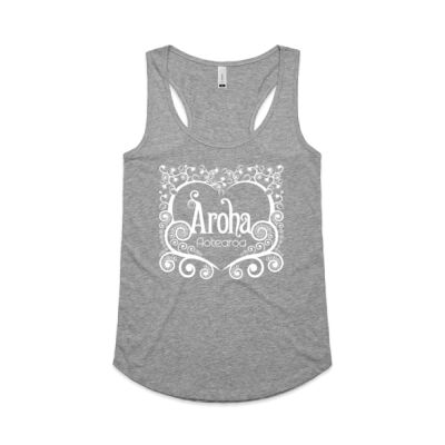 Aroha Aotearoa - Womens Yes Racerback Singlet Thumbnail