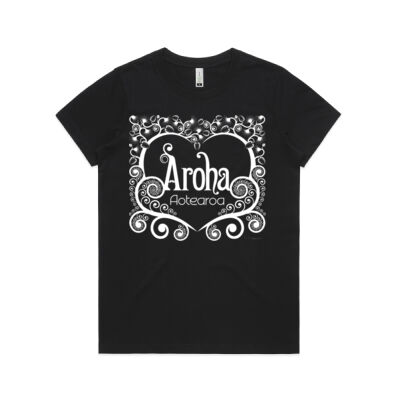 Aroha Aotearoa - Womens Maple Organic Tee Thumbnail