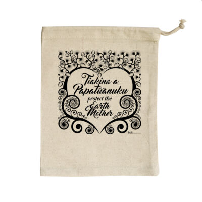 Papatuanuku - Small Calico Bag Thumbnail